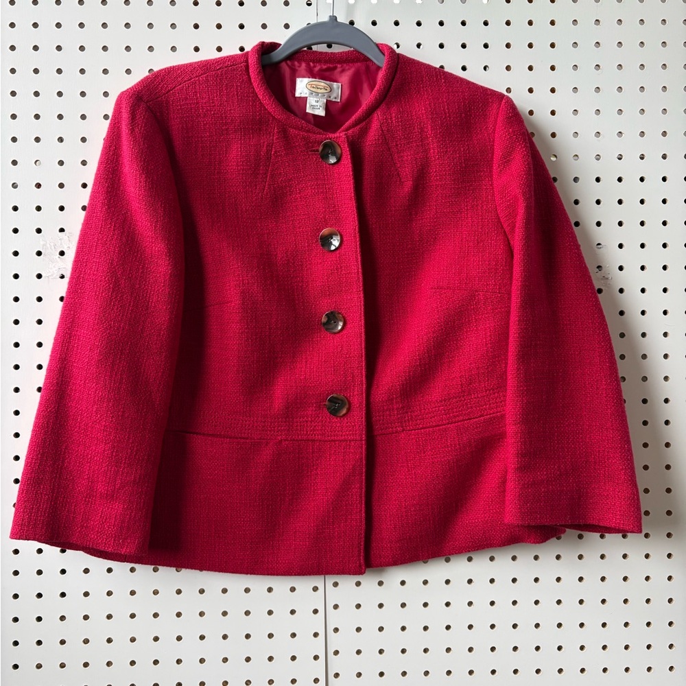 Talbots Bold Red Women's Blazer with Buttons 
Size 12